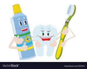 Раскраска зубная щетка и паста для детей #33 #320578