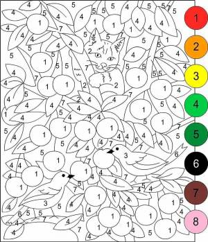 Раскраска игра по цифрам для всех взрослых #28 #322614