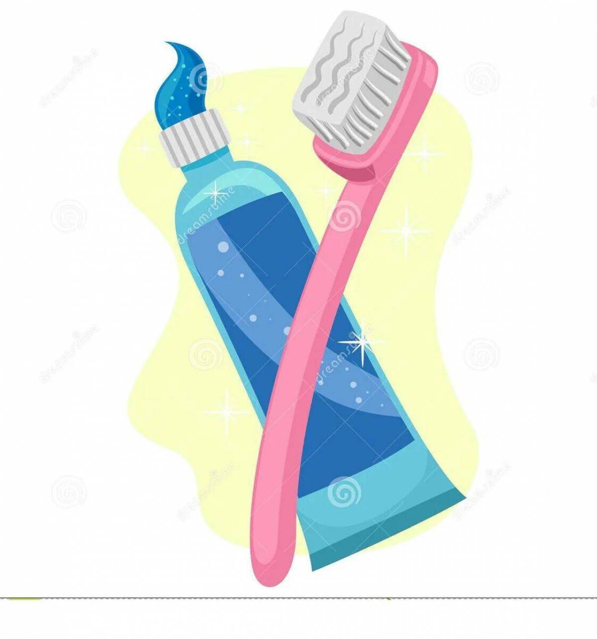 Зубная щетка и паста для детей #28