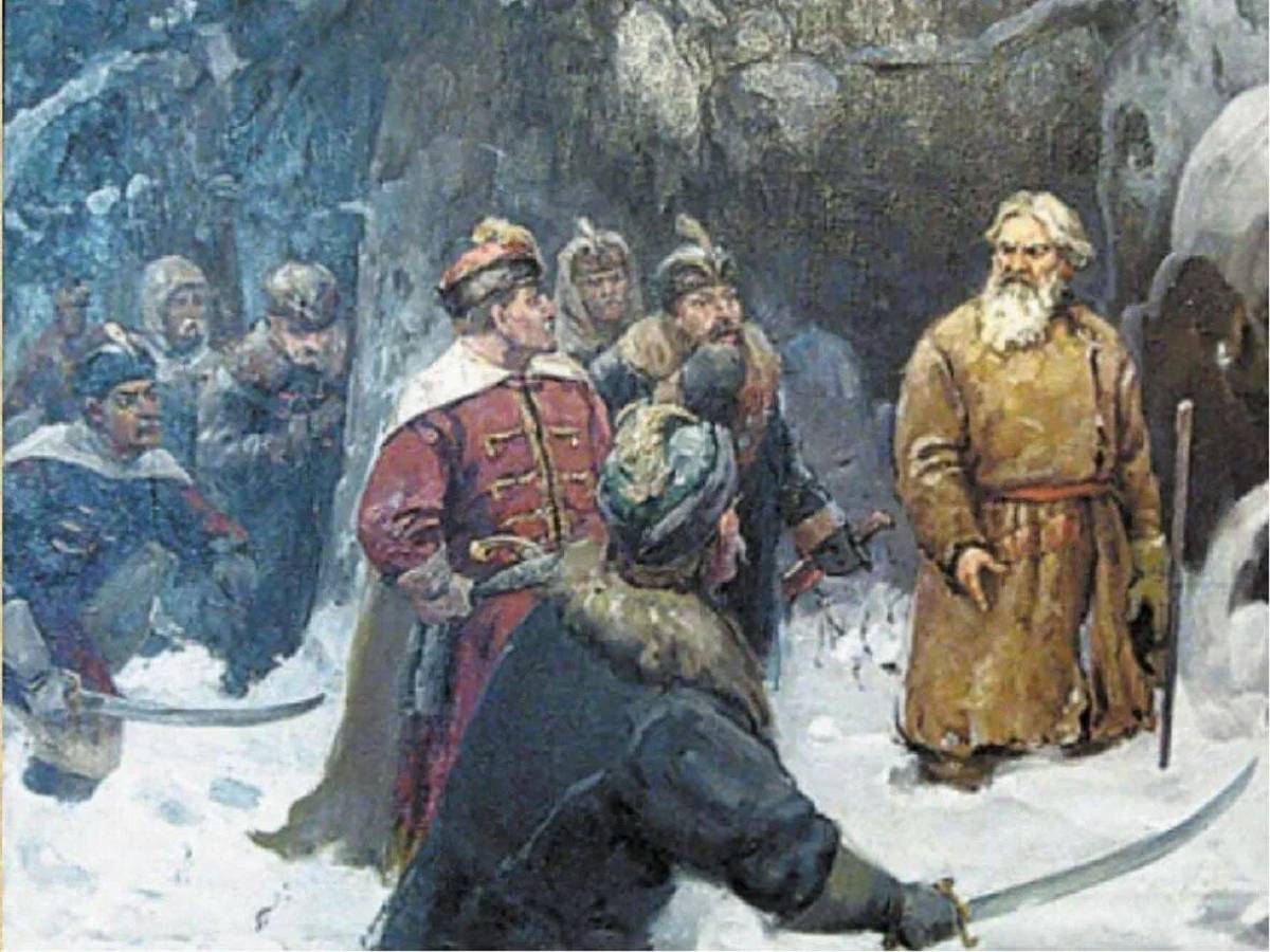 Русский народ героический народ. Подвиг Ивана Сусанина картина.