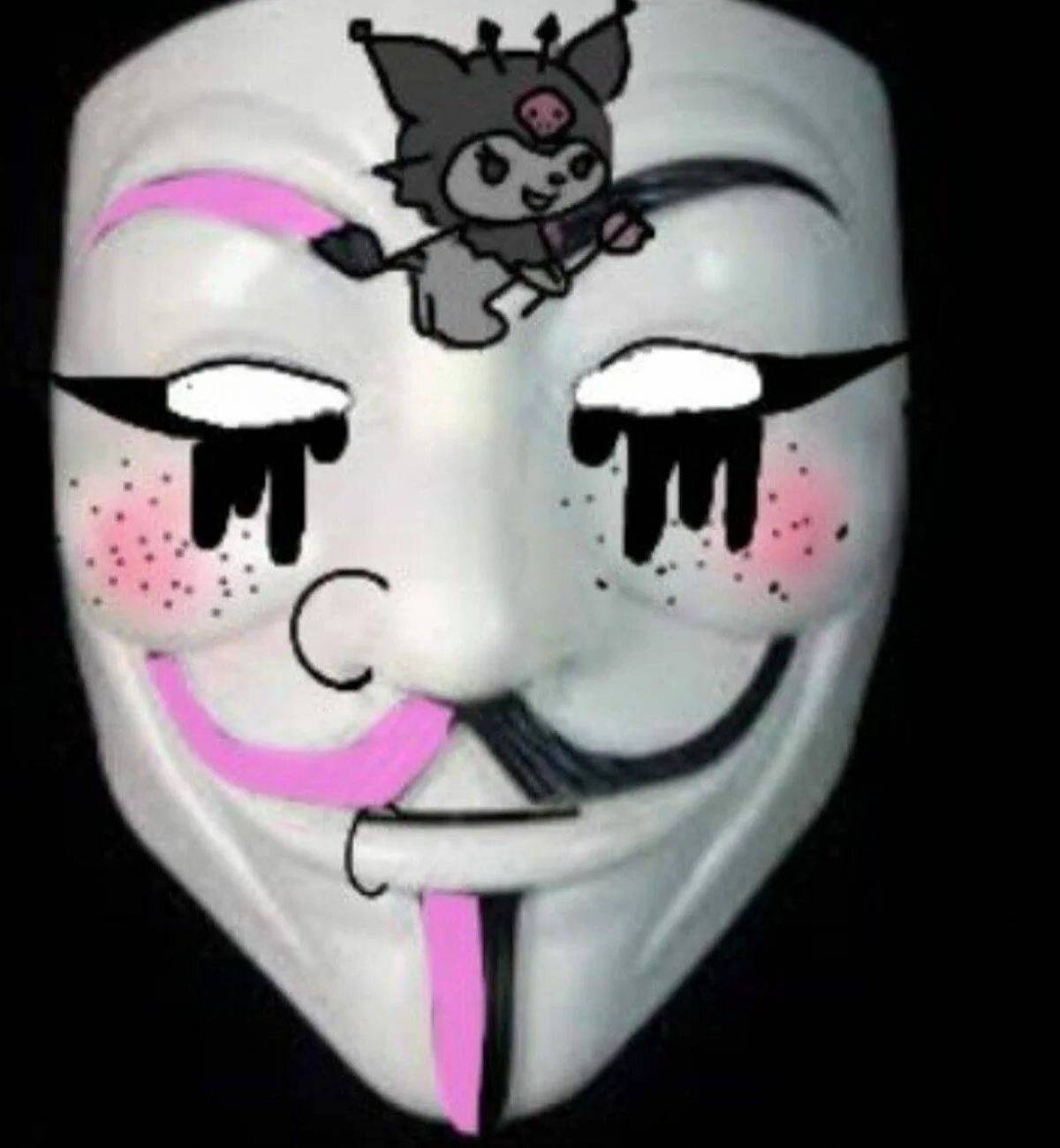 Квадобрика. Идеи для маски Анонимуса. Украшения для маски Анонимуса. Раскрашенные маски Анонимуса для девочек. Идеи для масок анонимусов для девочек.