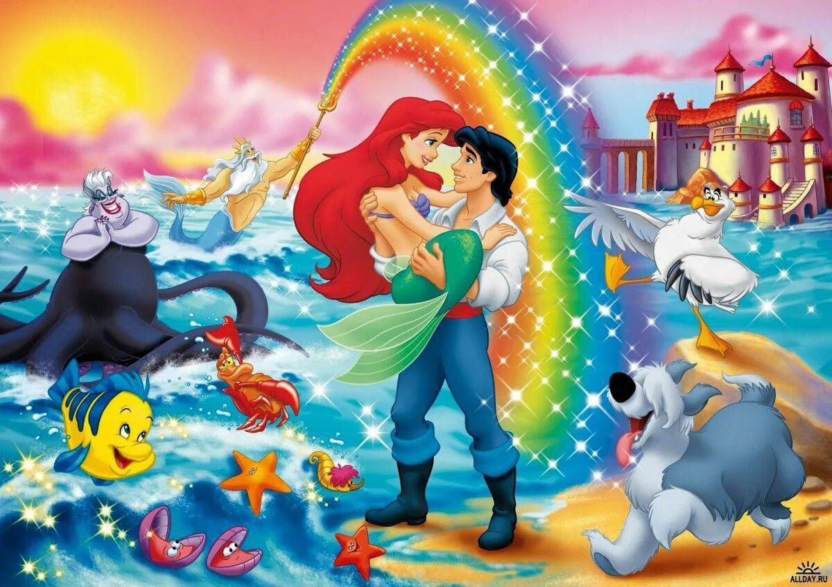5 мультфильмов диснея. Уолт Дисней "Русалочка". Русалочка Ариель мультика. Little Mermaid Disney 1989.