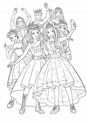 Раскраска игры для девочек барби и принцессы #17 #324019