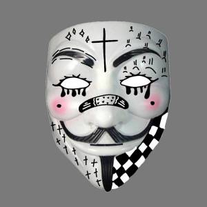 Раскраска идеи для маски анонимуса #1 #325334