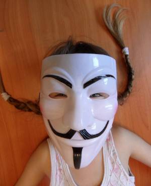 Раскраска идеи для маски анонимуса #5 #325338