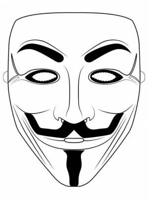 Раскраска идеи для маски анонимуса #27 #325360