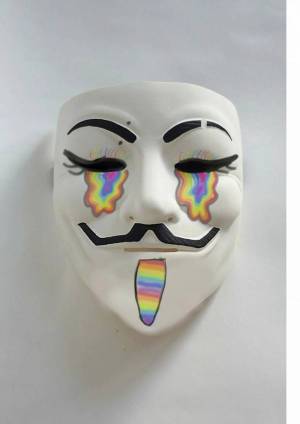 Раскраска идеи для маски анонимуса #31 #325364
