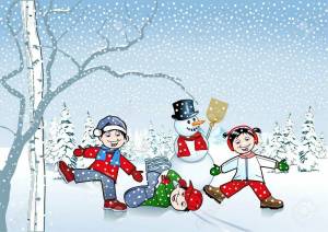 Раскраска идет снег для детей #9 #325491