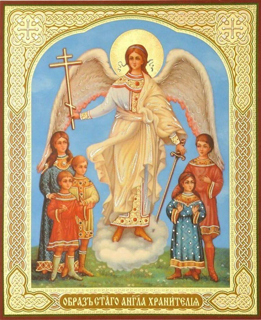 Ангелы святого человека. Православные иконы Святой ангел хранитель. Икона ангела хранителя с ребенком. Икона ангела хранителя и Архангела Михаила.