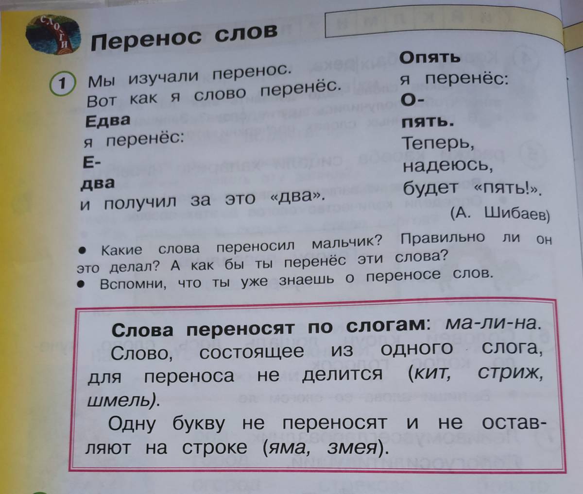 Изображения перенос слова