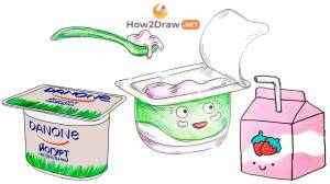 Раскраска йогурт для детей #7 #329042