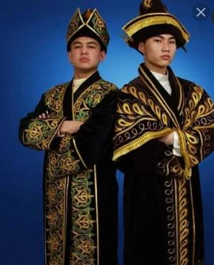 Раскраска казахская национальная одежда #4 #330443