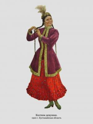 Раскраска казахская национальная одежда #6 #330445