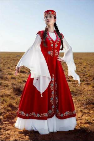 Раскраска казахская национальная одежда #26 #330465