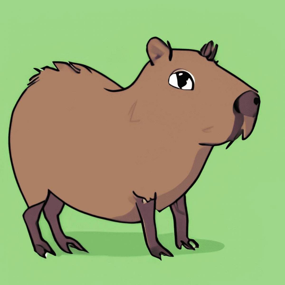 Милая капибара рисунок