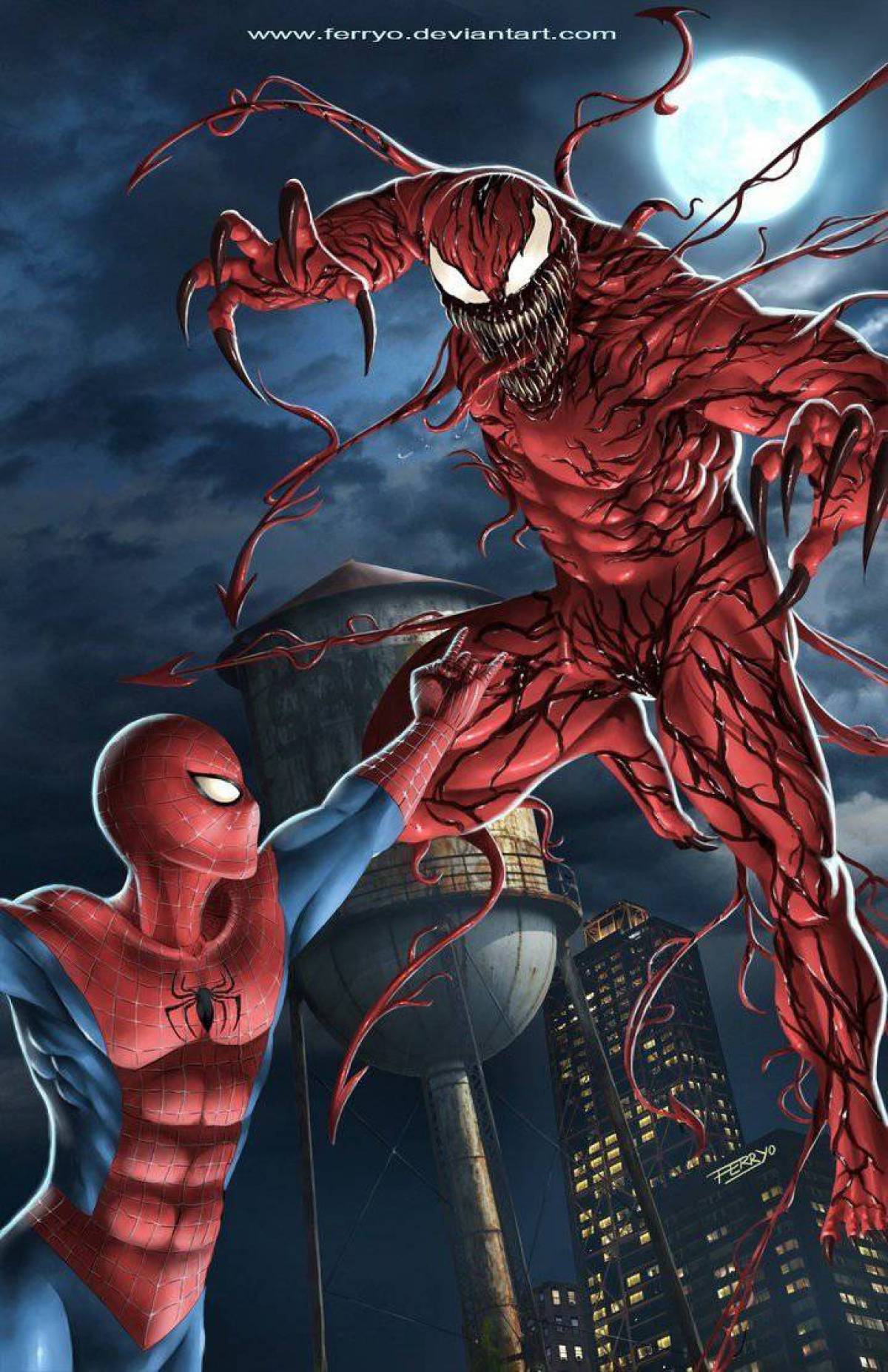 Красный человечка против черных. Marvel Spider man Карнаж. Паук-Карнаж Марвел. Человек паук Веном и Карнаж.