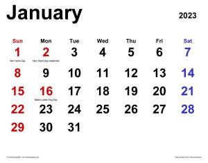 Раскраска календарь январь 2023 #7 #332022