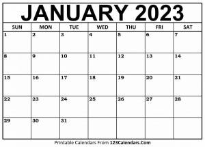 Раскраска календарь январь 2023 #11 #332026