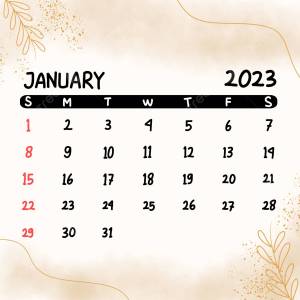 Раскраска календарь январь 2023 #19 #332034