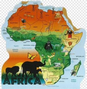 Раскраска карта африки #2 #334349