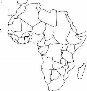 Раскраска карта африки #12 #334359