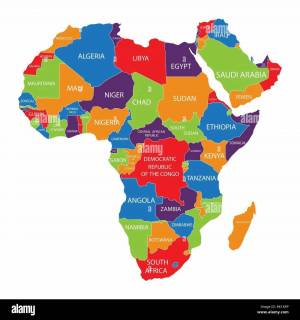Раскраска карта африки #24 #334371