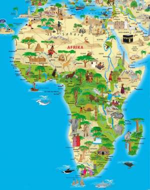 Раскраска карта африки #27 #334374