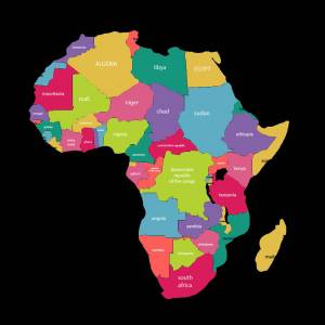 Раскраска карта африки #28 #334375