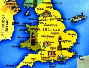 Раскраска карта великобритании #2 #334503