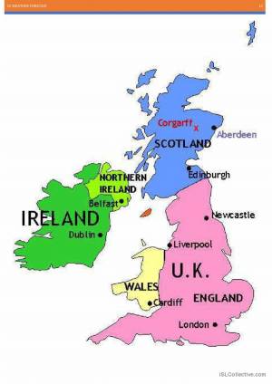 Раскраска карта великобритании #5 #334506