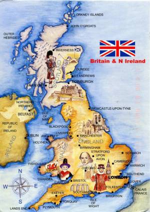 Раскраска карта великобритании #14 #334515
