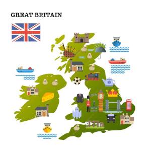 Раскраска карта великобритании #30 #334531