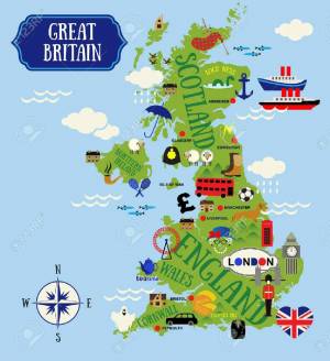Раскраска карта великобритании #35 #334536
