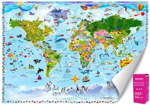 Раскраска карта мира для детей #1 #334615