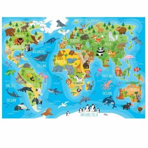 Раскраска карта мира для детей #21 #334635