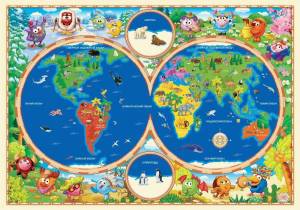 Раскраска карта мира для детей #23 #334637