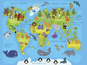 Раскраска карта мира для детей #33 #334647