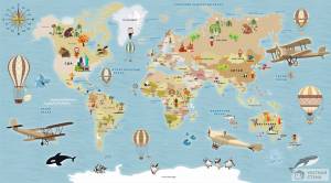 Раскраска карта мира для детей #35 #334649
