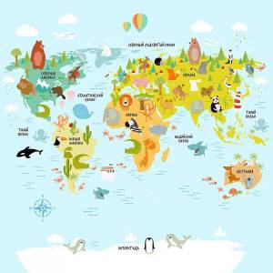 Раскраска карта мира для детей #38 #334652