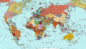 Раскраска карта мира политическая #2 #334655