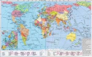 Раскраска карта мира политическая #3 #334656