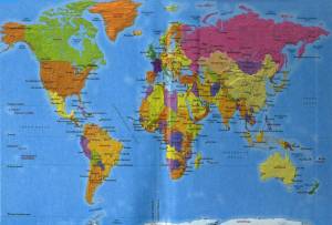 Раскраска карта мира политическая #4 #334657
