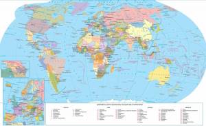 Раскраска карта мира политическая #7 #334660