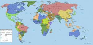 Раскраска карта мира политическая #11 #334664