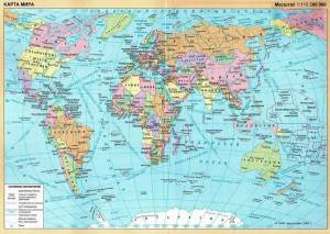 Раскраска карта мира политическая #12 #334665