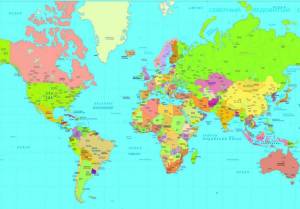 Раскраска карта мира политическая #15 #334668