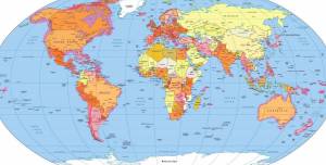 Раскраска карта мира политическая #26 #334679