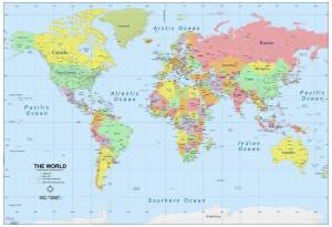 Раскраска карта мира политическая #33 #334686