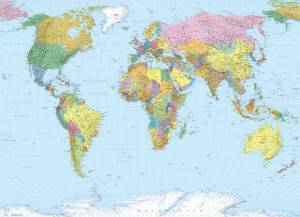 Раскраска карта мира политическая #39 #334692