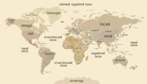 Раскраска карта мира со странами #6 #334698